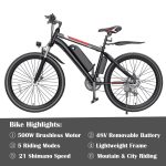 500W Electric Bike 26" Electric Bicycle for Adults with Cruise Control System Ebike - Image 4